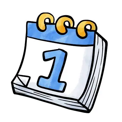 手绘卡通腊八节日历腊八粥场景插画女孩男孩传统习俗红色手绘卡通日历