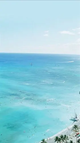 大海,蓝天白云,沙滩,自然风光,手机壁纸绚丽天蓝色大海