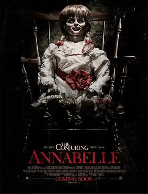 安娜贝尔恐怖娃娃 安娜贝尔面具cos恐怖鬼娃娃 影视表演道具万圣节