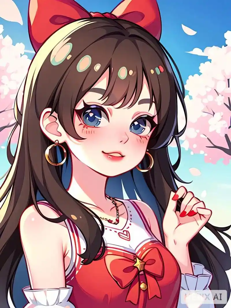 风格插画 | ai插画动漫少女    第一张关键词棕色头发,棕色长发,微