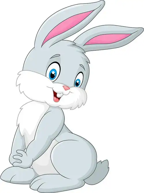 可爱的卡通兔子