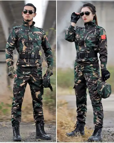 特种兵迷彩服套装男女耐磨军装作战训练军训服加厚劳保工作服春季_惠