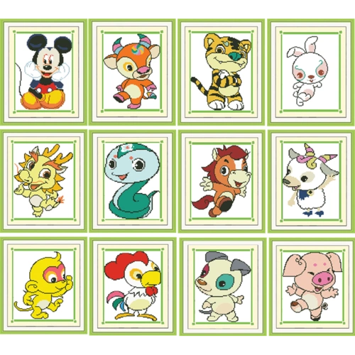 十字绣2020年动物可爱十二生肖12简单鼠学生新款小件卡通儿童小型