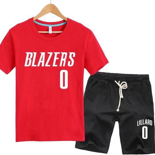 开拓者队短袖篮球服0号利拉德球衣男女透气比赛训练服定制印号diy