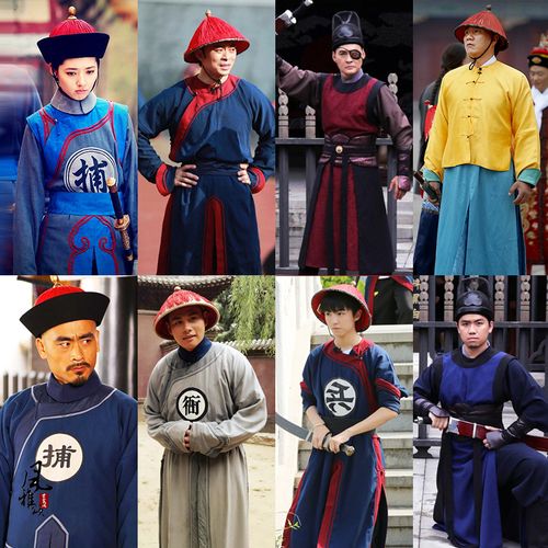 影视装捕快同款古装清朝官兵服捕头衙役棉麻群演服带刀侍卫演出服
