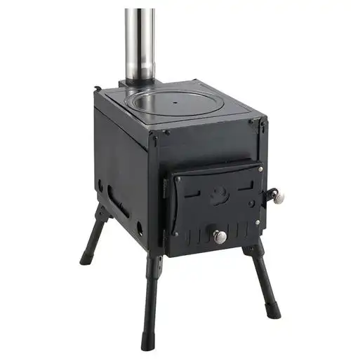 户外便携柴火炉野外不锈钢自驾游烧烤炉具房车烤肉家用 中号-304