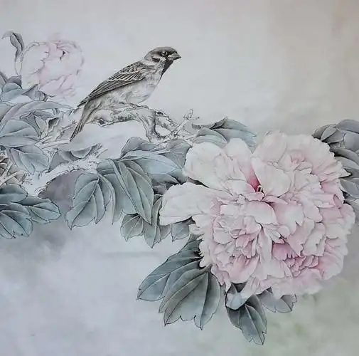 宁珍蕾国画牡丹工笔精品!