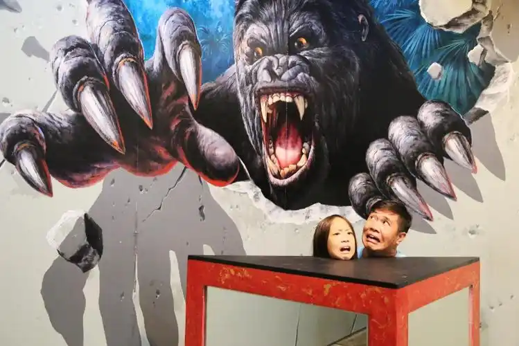 1/ 12 兰卡威的3d艺术馆是马来西亚最大的立体画体验馆,排名世界第二.