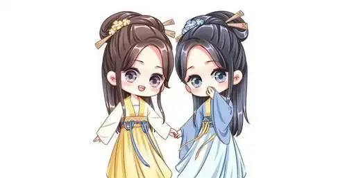 幸运十二星座卡通女式服装双子座女-好姐妹