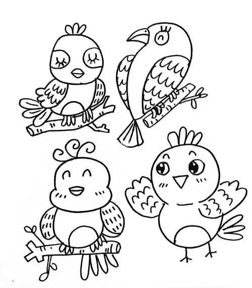 小鸟简笔画教程
