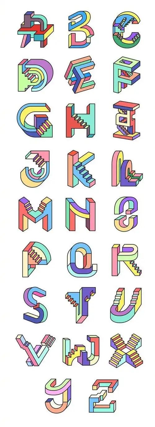 二十六个英文字母创意设计