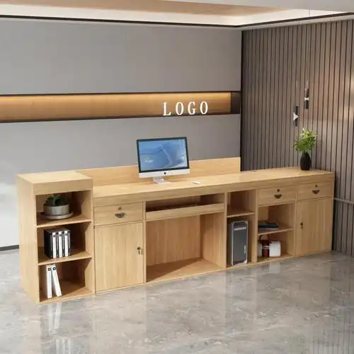 捷时越 新中式茶楼餐厅饭店收银台服装店吧台足浴会所公司前台接待台