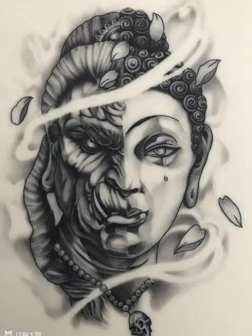 一念之间_纹身图案手稿图片_淼淼的纹身作品集