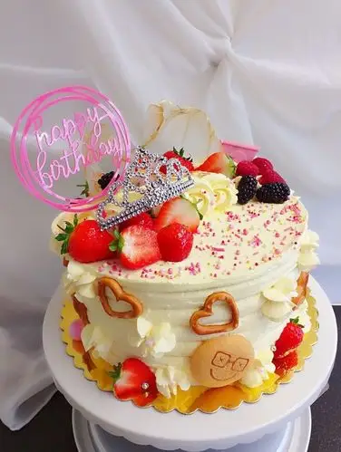 jenniferchee爱珍做的8寸水果生日蛋糕