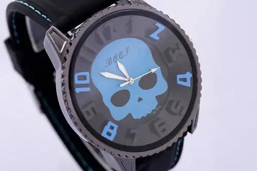 鬼头骷髅头硅胶手表 欧美个性大表盘男士运动手表 厂家直销