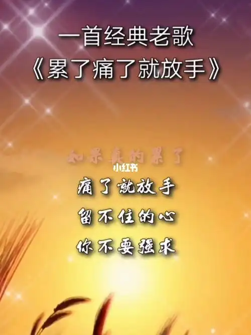 累了痛了就放手经典歌曲