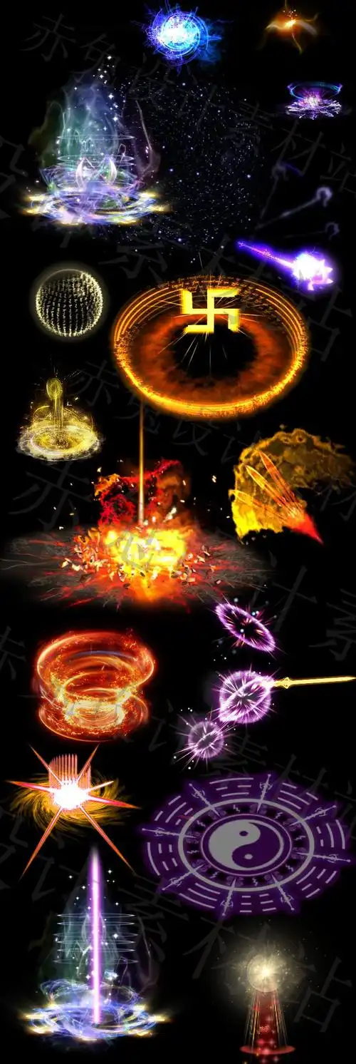 游戏特效资源 动画特效光效 动作序列魔法技能素材连帧透明高清 海外