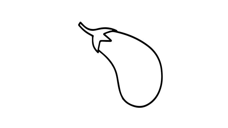 怎么画茄子简笔画