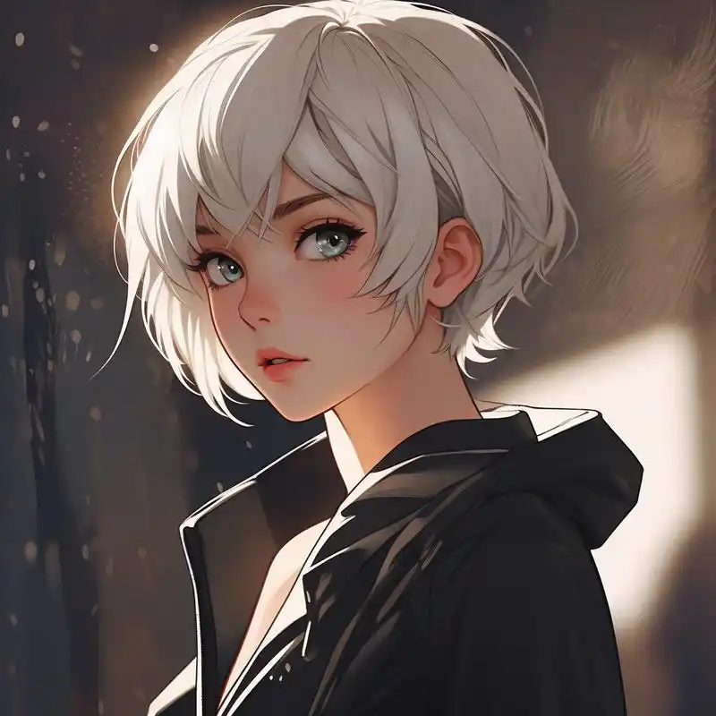 99短发女生的霸气不露脸头像99