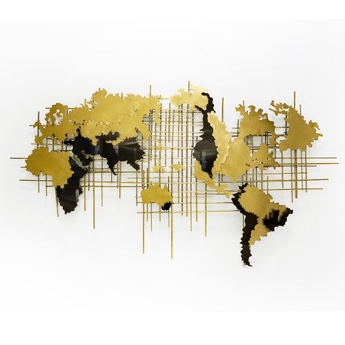 创意地图壁饰挂件客厅轻奢墙面装饰酒店办公室背景墙上立体装饰品