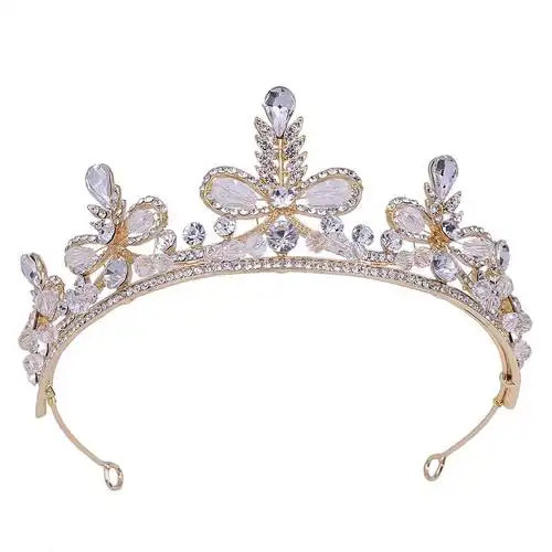 h1209新娘韩式婚礼皇冠 女王闪耀水钻大气精致满钻王冠结婚头饰品