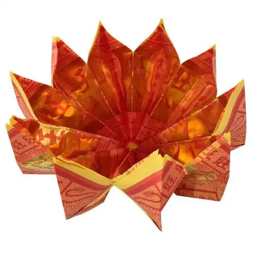 聚宝盆莲花盆烧纸祭祀拜神锡箔元宝冥币黄纸盆清明十一纸殡葬