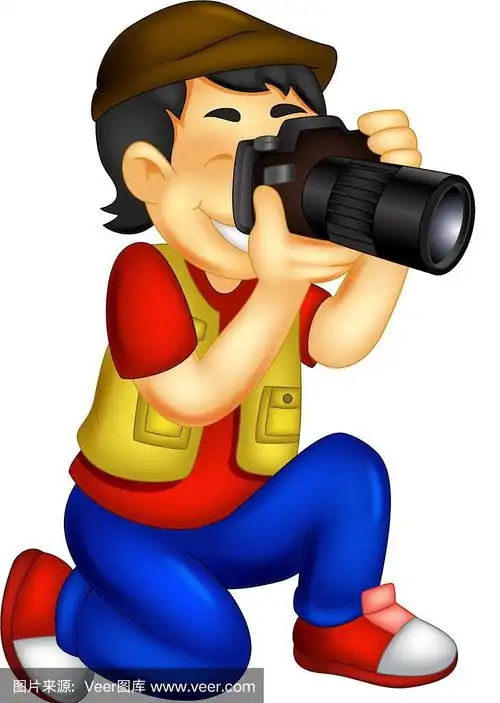 有趣的摄影师卡通行动