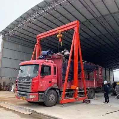 厂房装车使用5吨小型移动龙门架