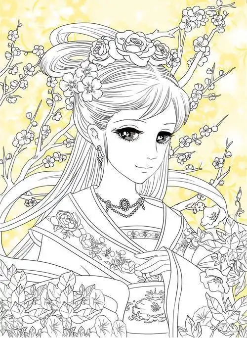 动漫 简笔画 卡通 漫画 手绘 头像 线稿 700956 竖版 竖屏睡美人公主