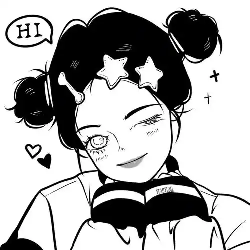 黑白卡通头像无偿