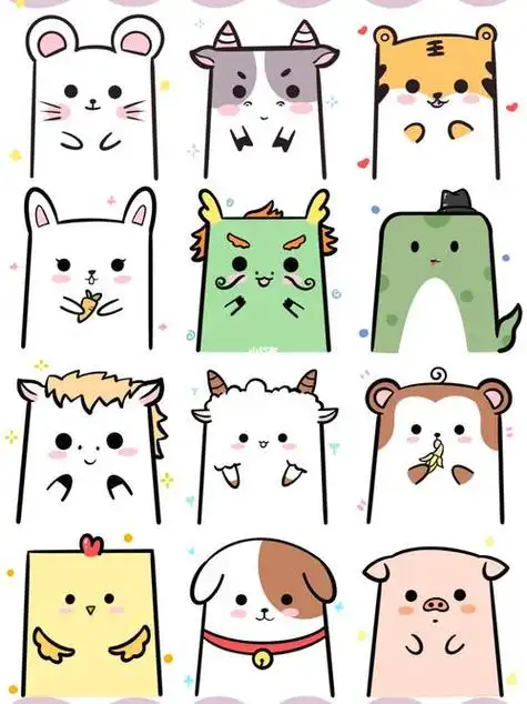 有关十二生肖的简笔画