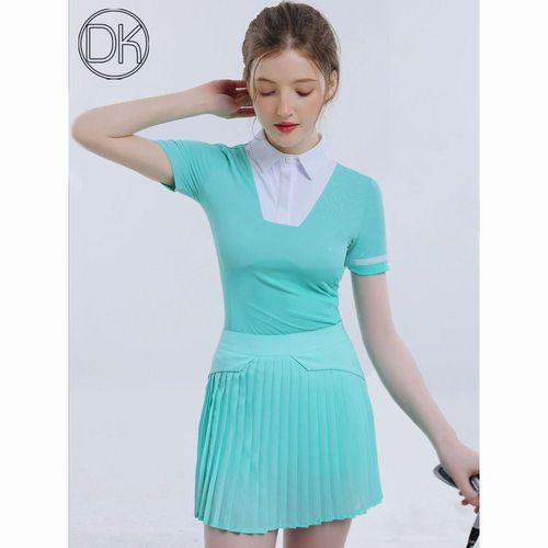 高尔夫服装女套装短袖t恤上衣夏装新品速干衣服女防走光女装裙裤