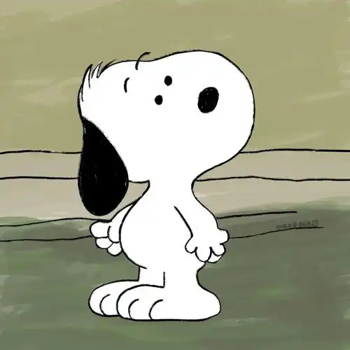 手绘头像今日份呆萌史努比