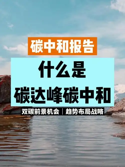 碳中和报告什么是碳达峰碳中和