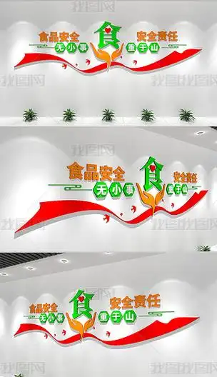 饮食健康食品安全卫生文明标语文化墙设计