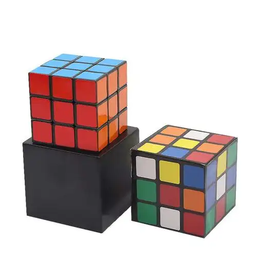 魔方瞬间还原黑色盒子方出小学生才艺表演儿童魔术道具