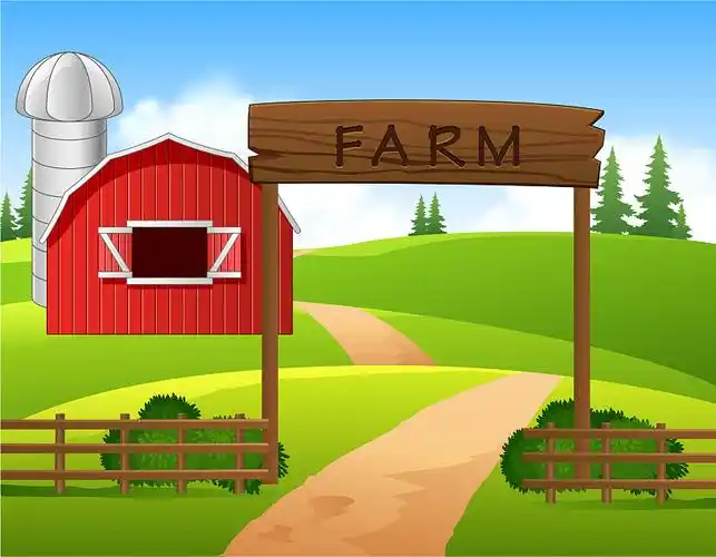 农场背景卡通