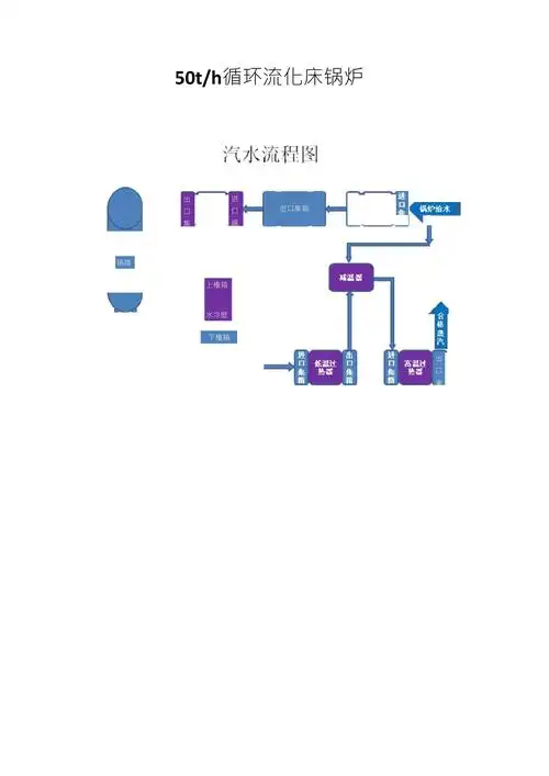 50t循环流化床锅炉汽水流程图