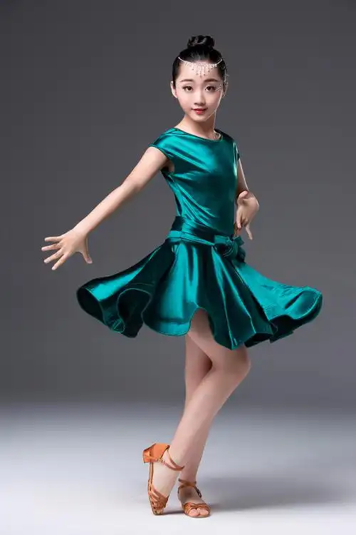 2019新款儿童拉丁舞春夏季女童练功演出服少儿考级儿童演出服