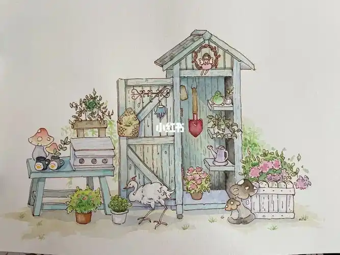 了确实混色不容易脏开心#寻找小红书绘画大神  #自学水彩  #手绘临摹