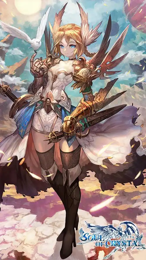 日本美少女卡牌游戏手机锁屏壁纸