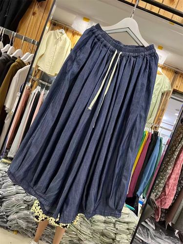 521  yb231 天丝牛仔裙裤 裤长80cm 腰围66-90cm 臀围124cm前档41