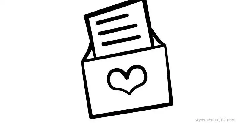 情书儿童画怎么画情书简笔画好看