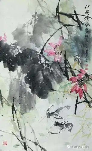 现代写意荷花的表现手法刘存惠教授现代写意荷花作品欣赏