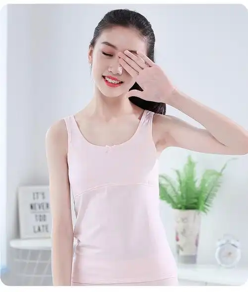 女童夏季小背心儿童女发育期小背心女童吊带内穿小学生女孩防凸点夏