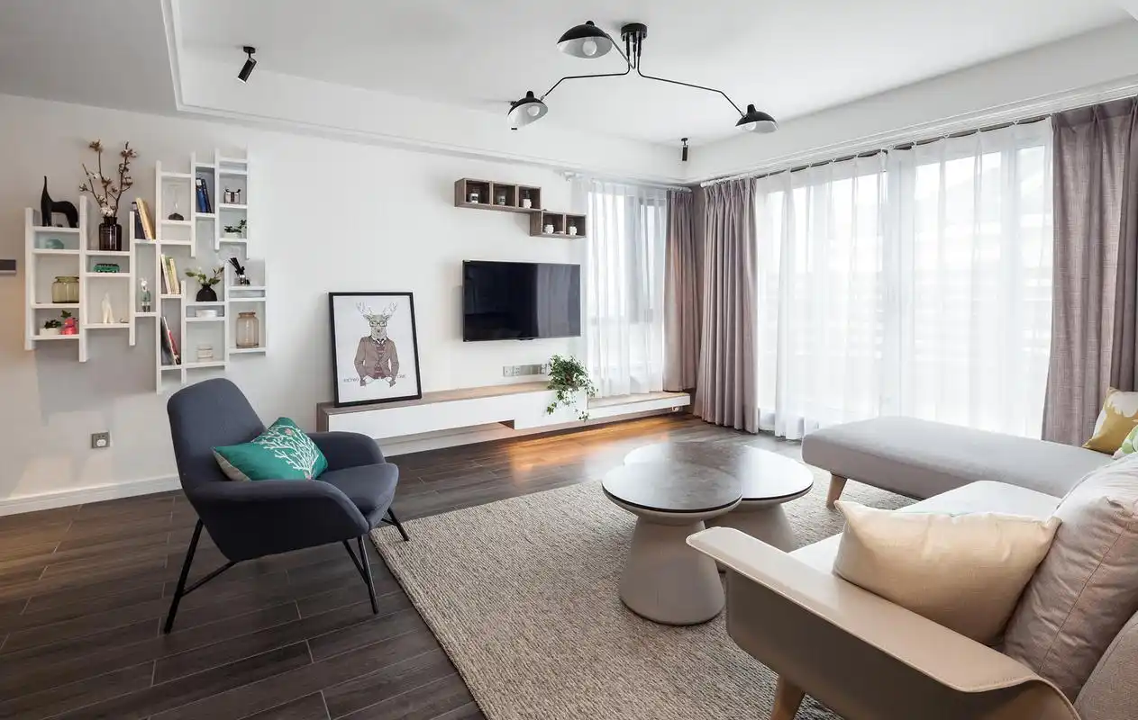 北欧风电视背景墙装修效果图