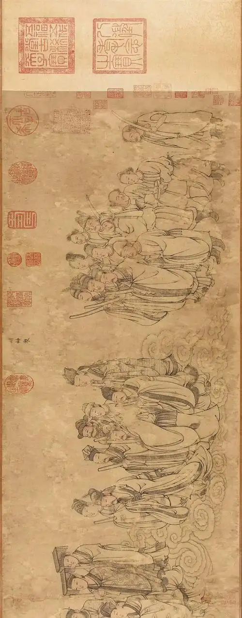 赏析明代托名李公麟白描长卷华严经变图