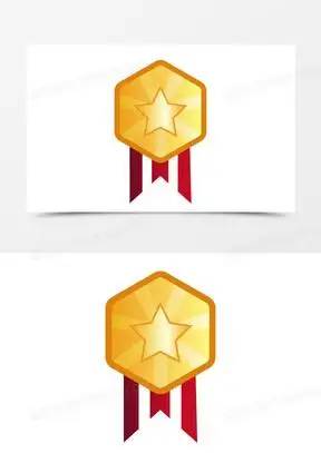 手绘矢量奖章奖牌素材