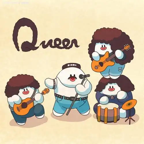 很喜欢皇后乐队的波西米亚狂想曲,今天把小白打扮成他们的模样#我是