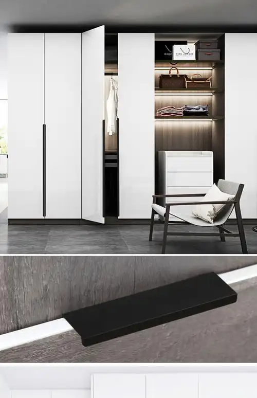 一门到顶长拉手 一门到顶衣柜隐形拉手极简现代简约橱柜免打孔嵌入式